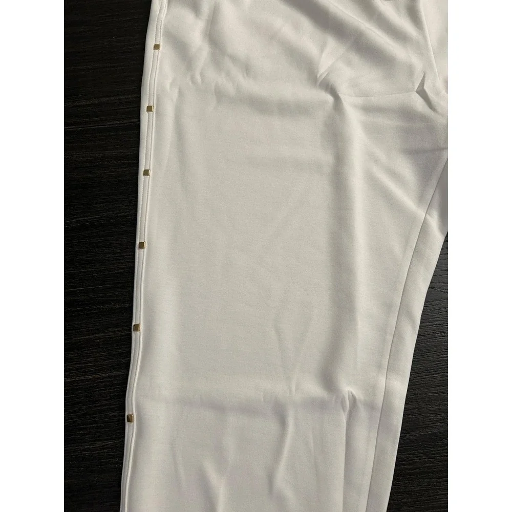 C. Wonder Christian Siriano White Studded Pull On Pants Womens 3X Plus Size NEW